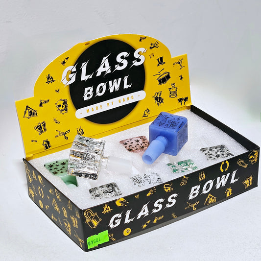 Glass Bowl Cubic 8 ct Display | Item no.: 3601