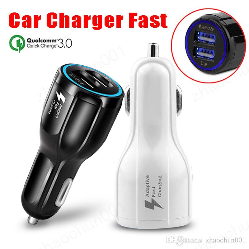 Quick Charge 3.0 Charger QC 3.0 5V 9V 12V Dual USB Fast Charger for iPhone Samsung Tablet Travel Adapter Car-Charger | Item no.: 3259