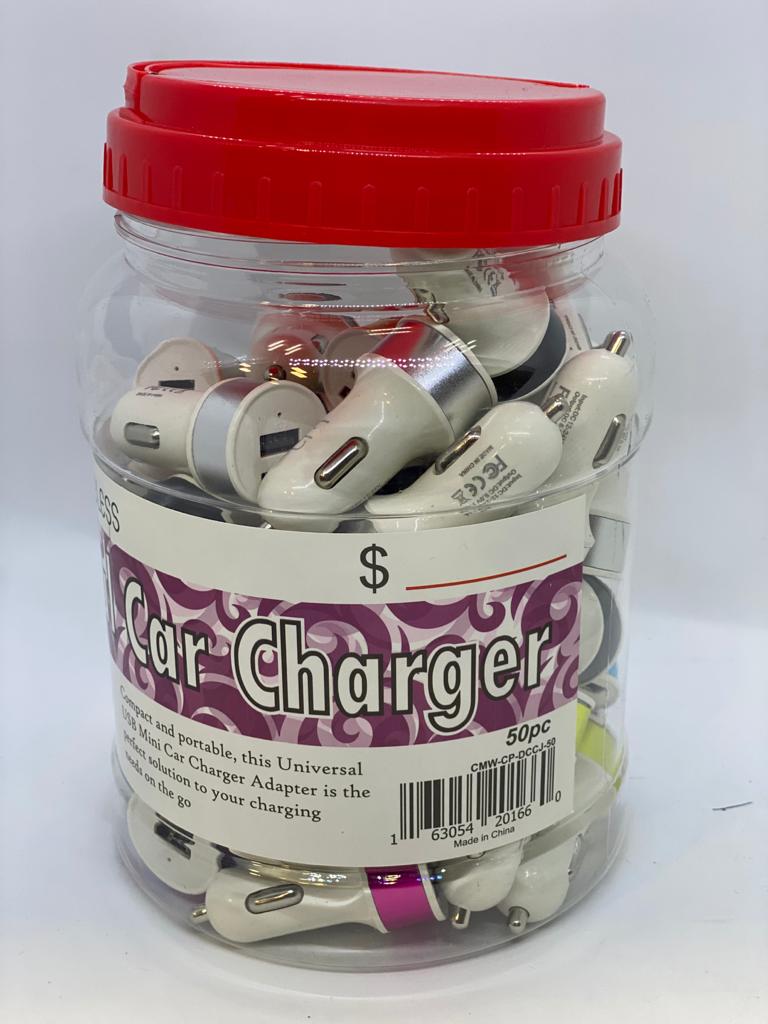 Car Charger Jar 50 Pc Dual Pin | Item no.: 658